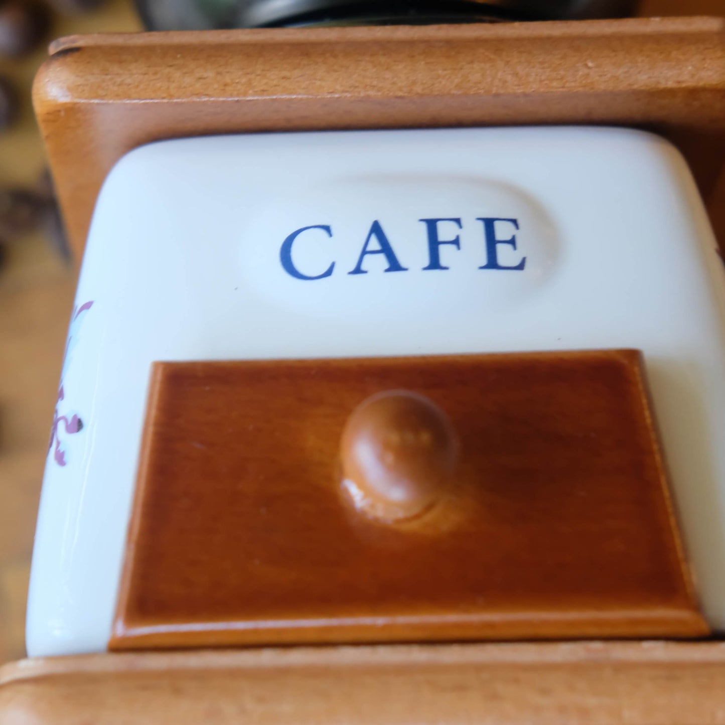 Vintage Ceramic Manual Coffee Grinder – Hand Crank Burr Mill