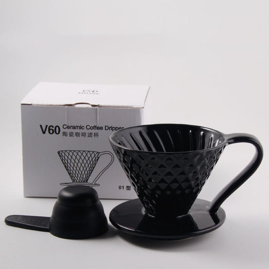 Ceramic Coffee V shape Hand Brewed Coffee Filter Cup