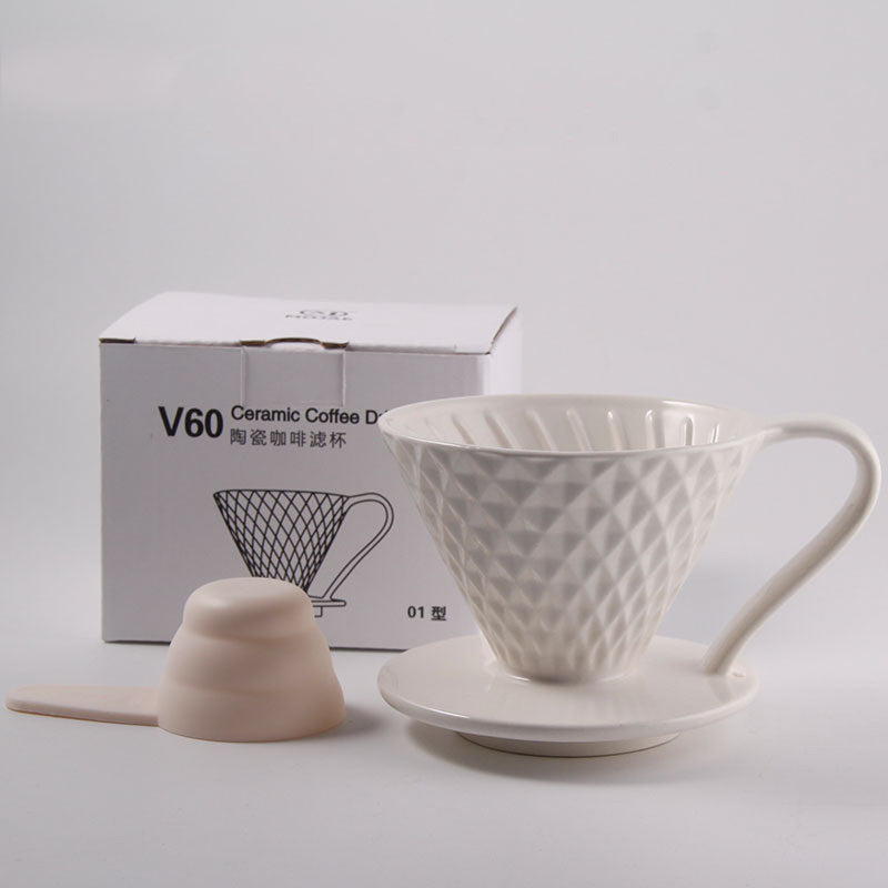 Ceramic Coffee V shape Hand Brewed Coffee Filter Cup