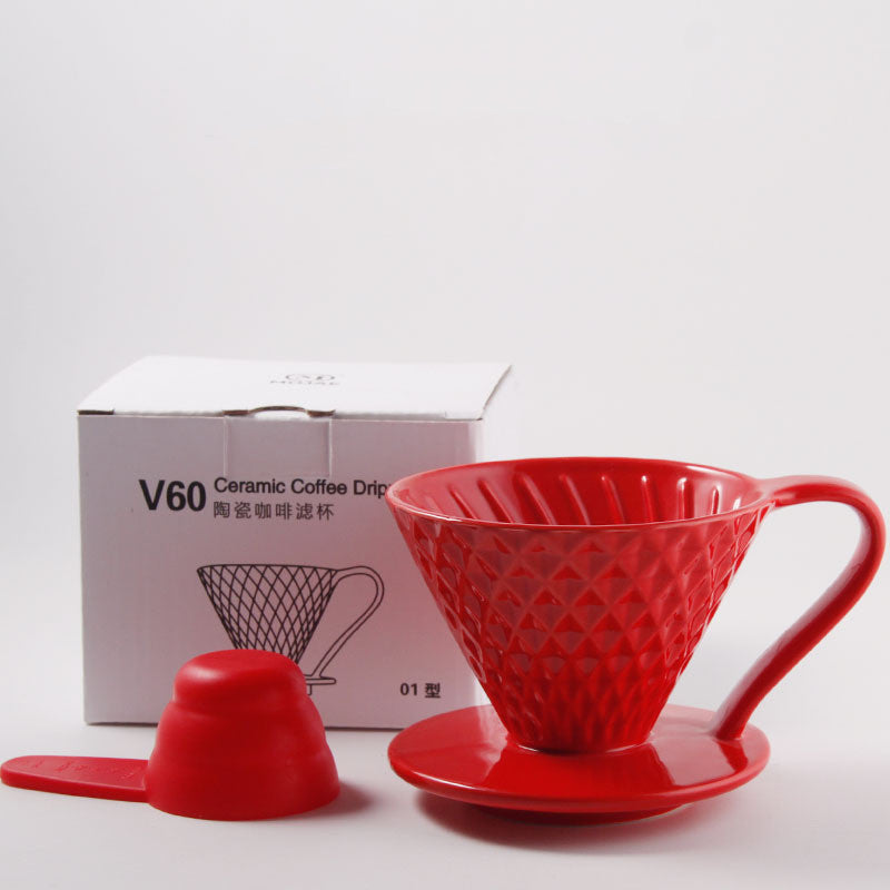 Ceramic Coffee V shape Hand Brewed Coffee Filter Cup