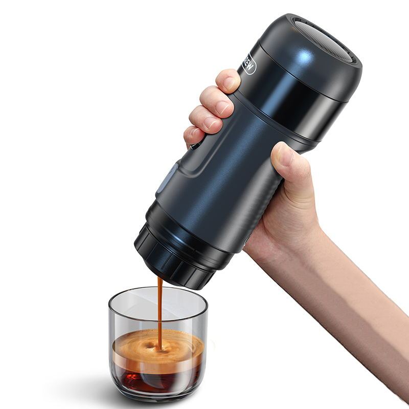 Portable Mini Italian Espresso Maker – Small, Fully Automatic Handheld Coffee Machine | Perfect Outdoor Travel Kit for Fresh Espresso Anywhere"