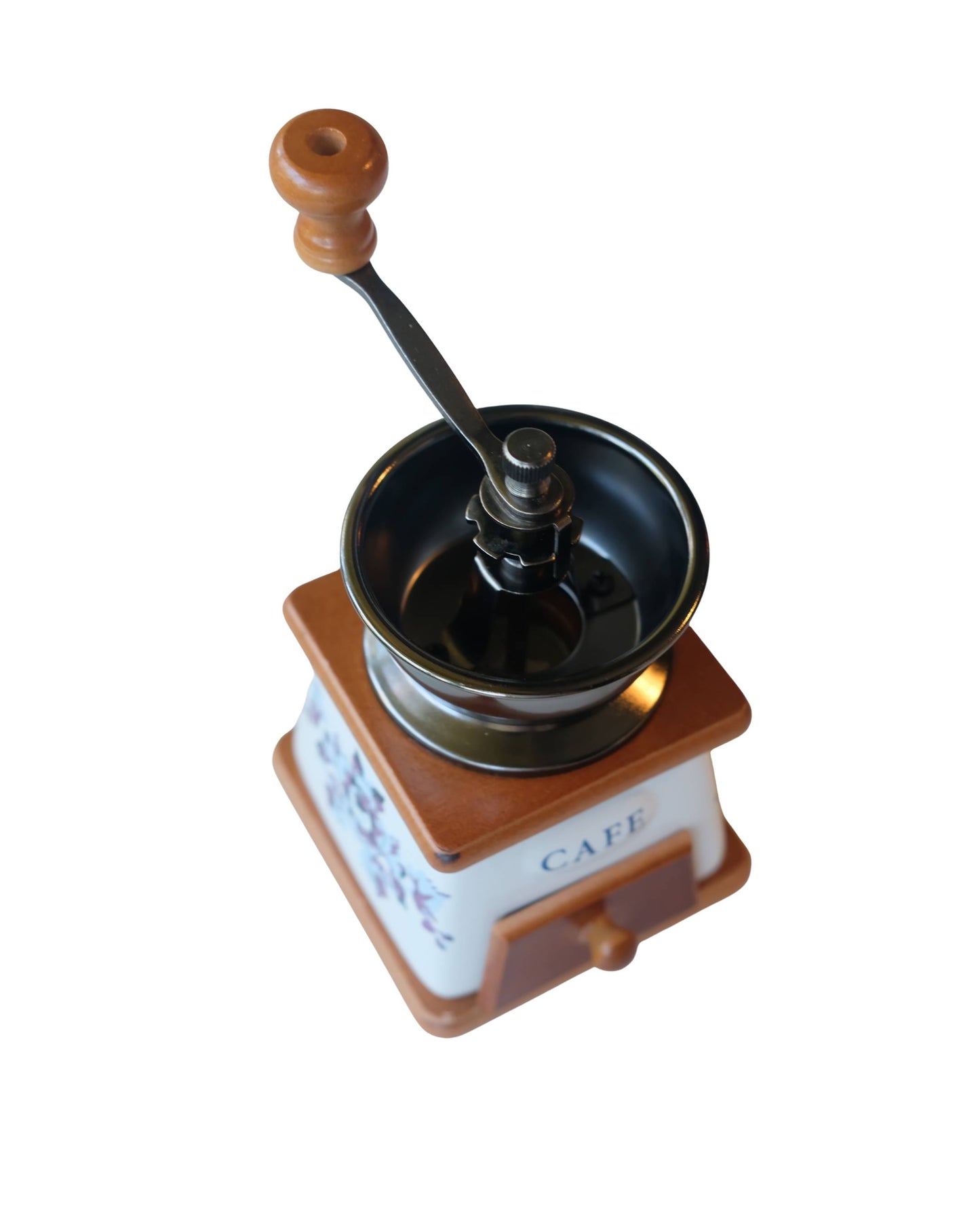 Vintage Ceramic Manual Coffee Grinder – Hand Crank Burr Mill