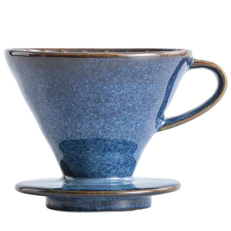 Ceramic Coffee Dripper Filter 60Angle Ceramic Hand Brewed Coffee Filter Mug Vintage