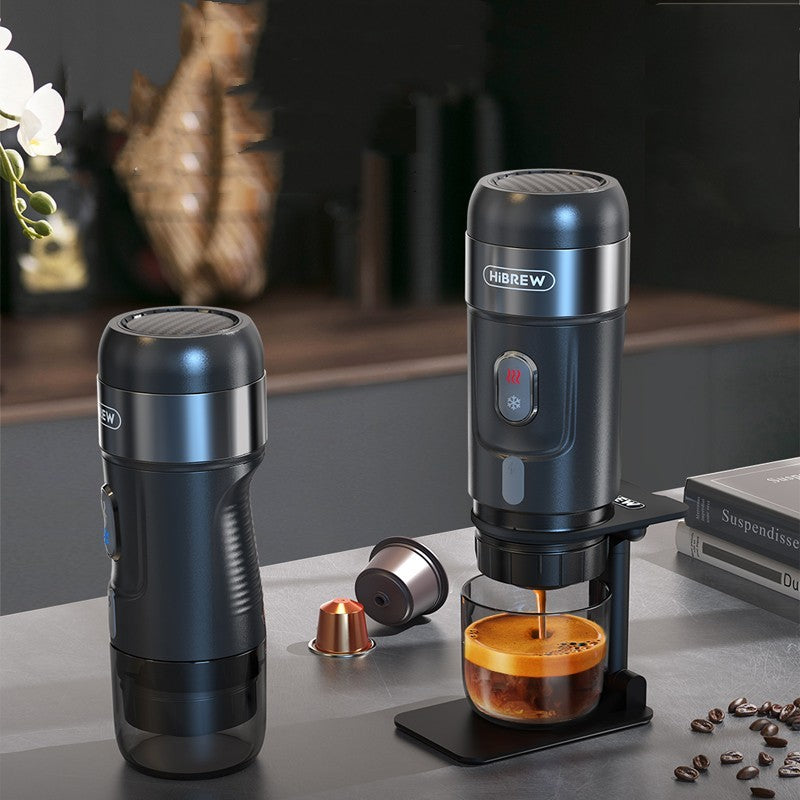 Portable Mini Italian Espresso Maker – Small, Fully Automatic Handheld Coffee Machine | Perfect Outdoor Travel Kit for Fresh Espresso Anywhere"
