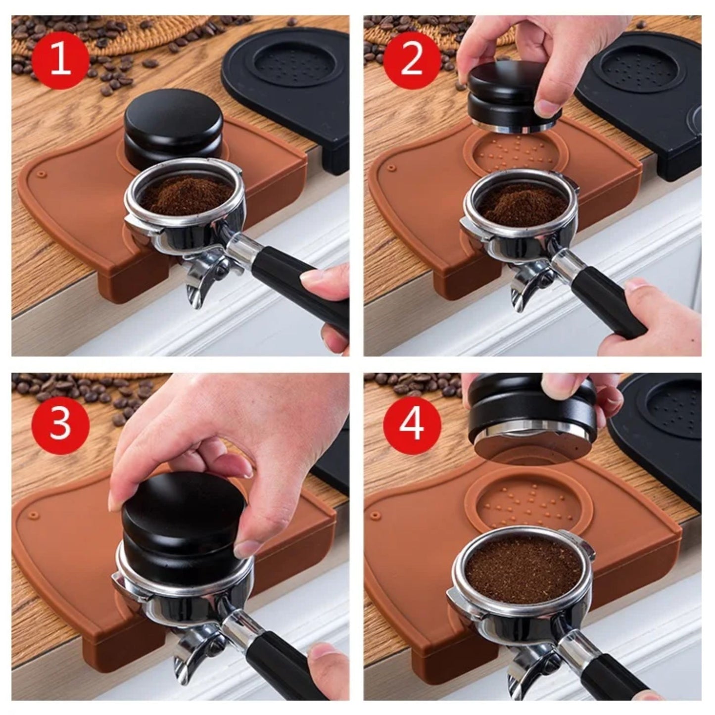 Silicone Coffee Tamper Mat – Anti-Slip Espresso Tamping Pad for Barista Tools