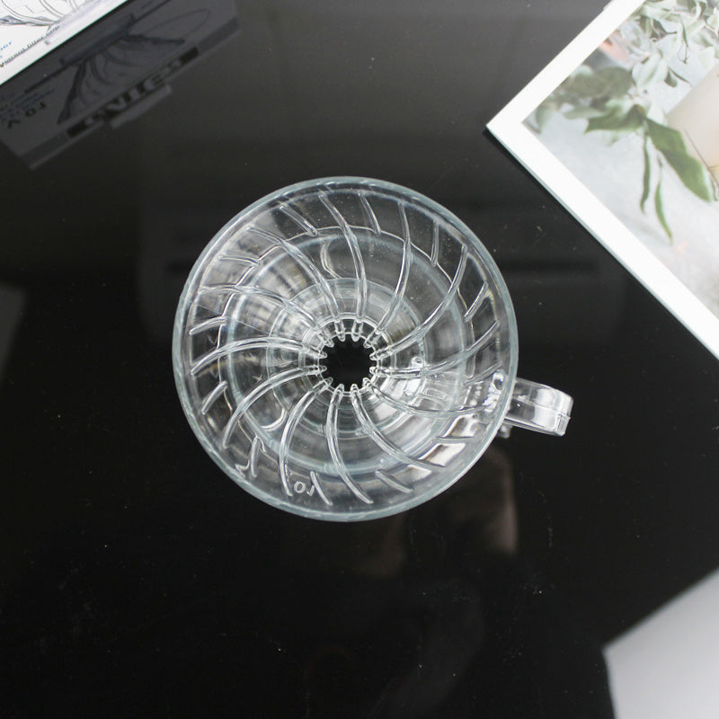 Single Origin Coffee Cone Shaped Simple Spiral Diversion Filter Cup
