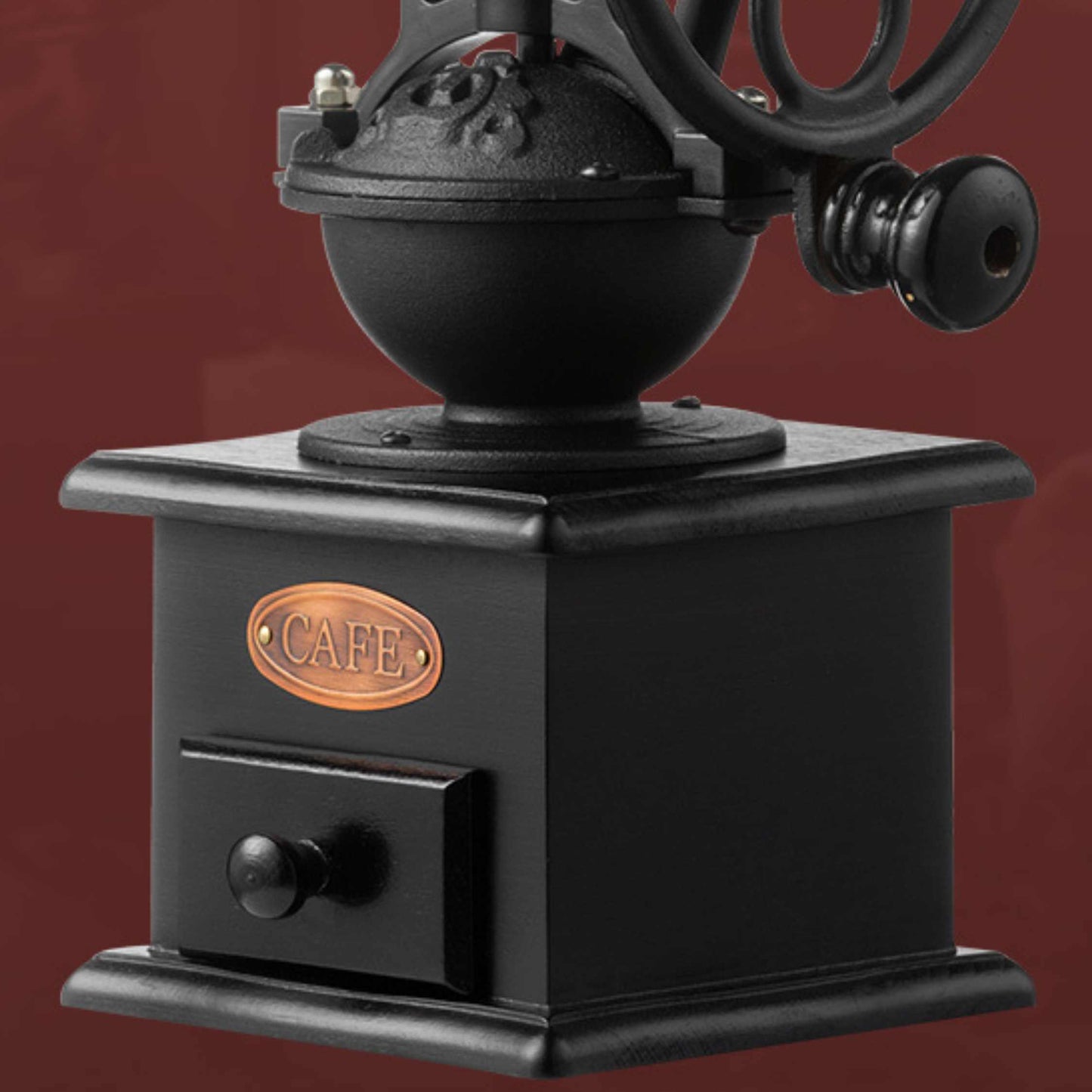 Vintage Cast Iron Manual Coffee Grinder | Hand Crank Burr Mill by Cafe’Ciro