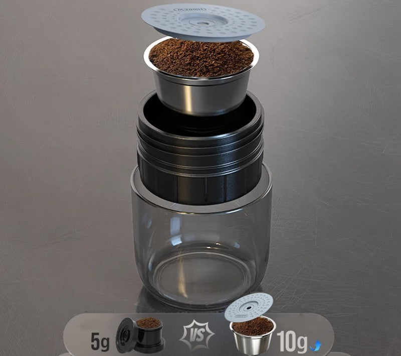 Portable Mini Italian Espresso Maker – Small, Fully Automatic Handheld Coffee Machine | Perfect Outdoor Travel Kit for Fresh Espresso Anywhere"