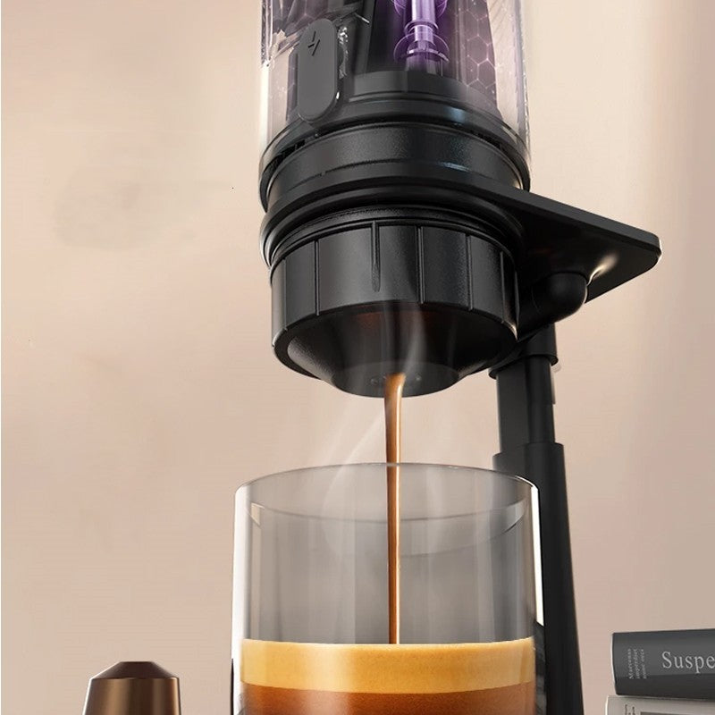 Portable Mini Italian Espresso Maker – Small, Fully Automatic Handheld Coffee Machine | Perfect Outdoor Travel Kit for Fresh Espresso Anywhere"