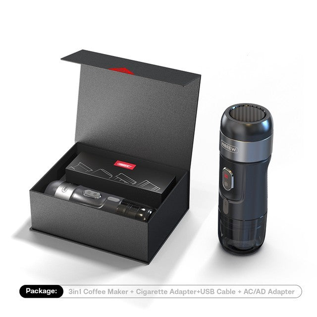 Portable Mini Italian Espresso Maker – Small, Fully Automatic Handheld Coffee Machine | Perfect Outdoor Travel Kit for Fresh Espresso Anywhere"