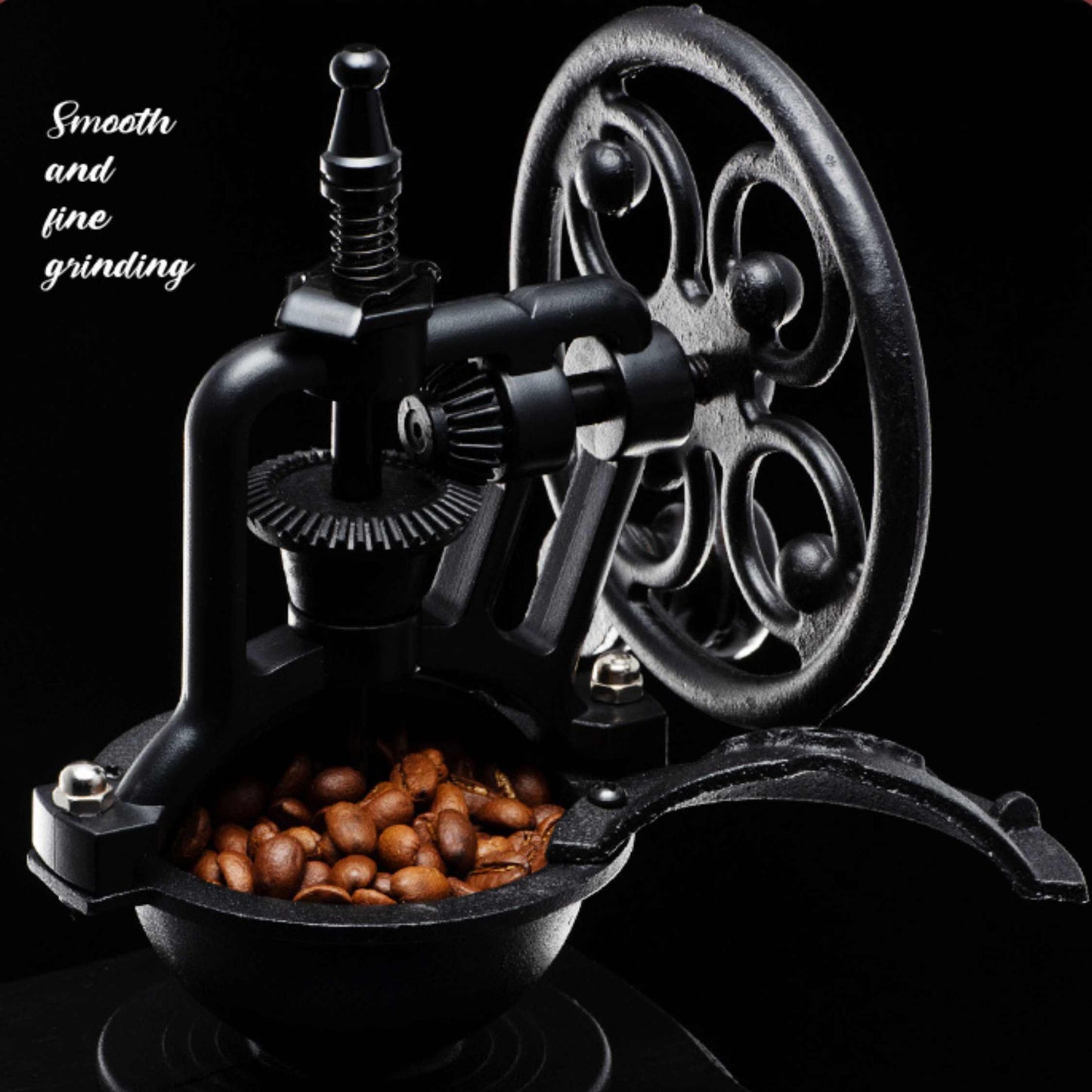 Vintage Cast Iron Manual Coffee Grinder | Hand Crank Burr Mill by Cafe’Ciro