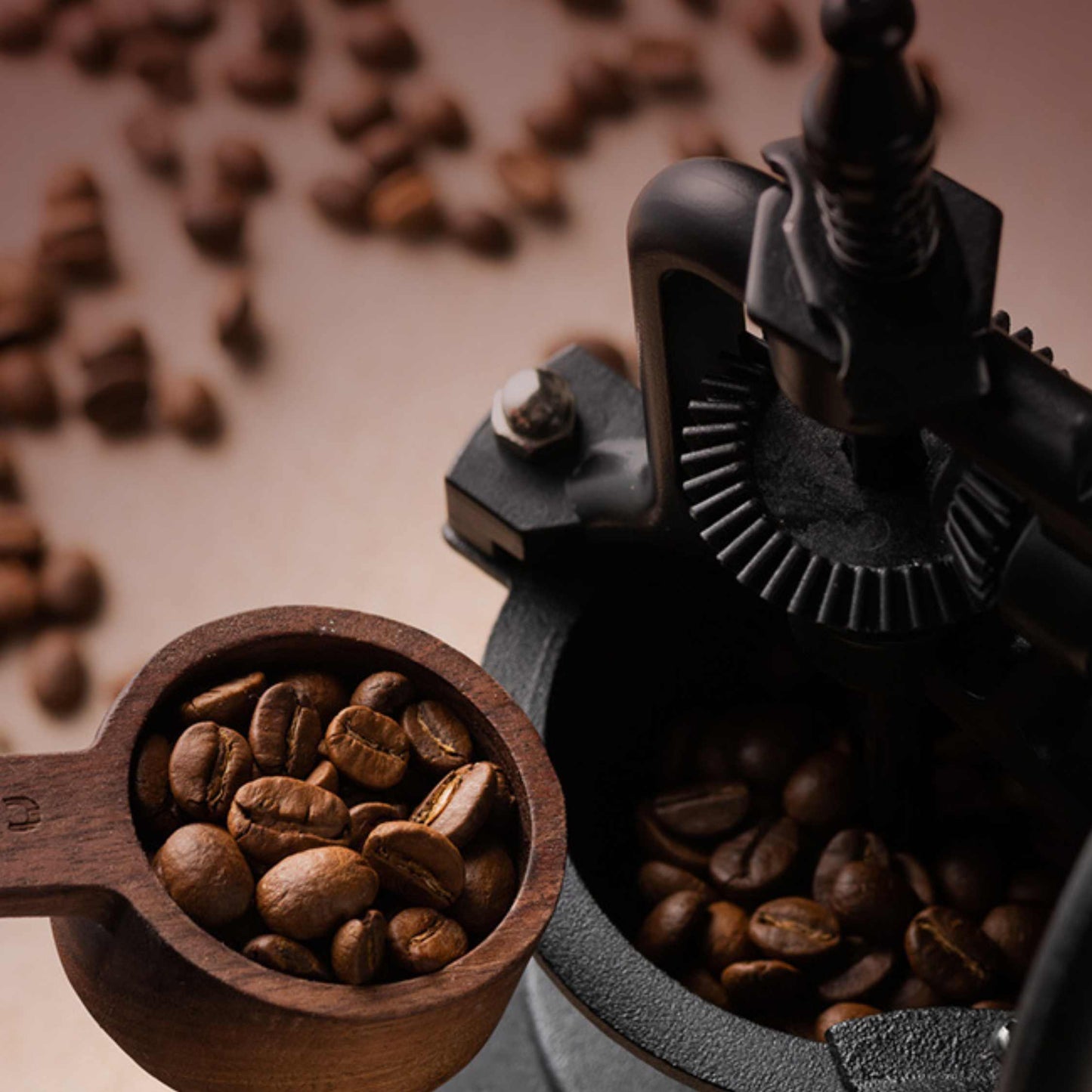 Vintage Cast Iron Manual Coffee Grinder | Hand Crank Burr Mill by Cafe’Ciro