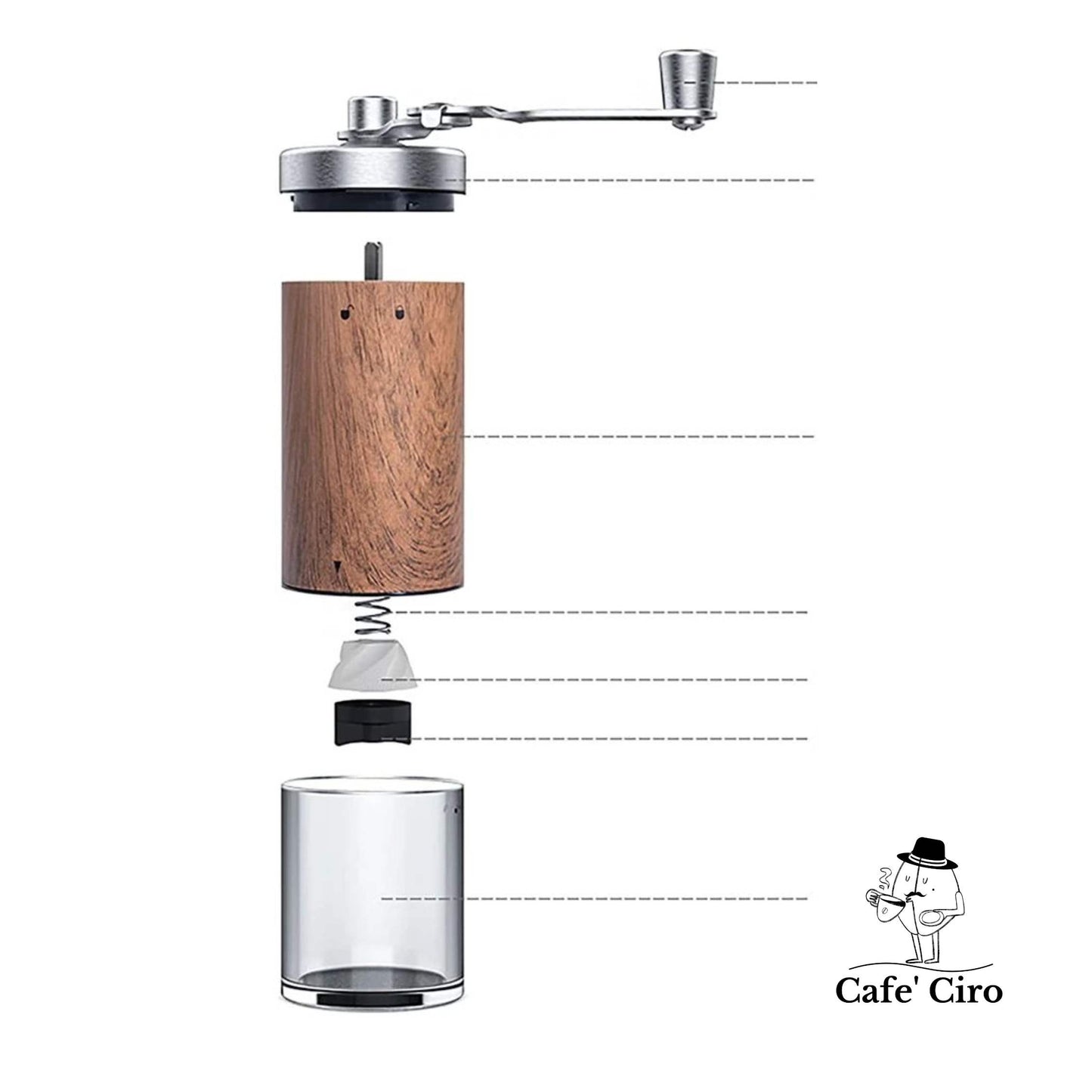 Portable Hand-Cranked Coffee Bean Grinder – Freshly Ground Coffee Anytime, Anywhere